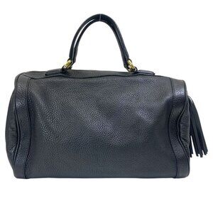 Gucci Soho Leather Mini Boston Bag Interlocking GG Logo Black